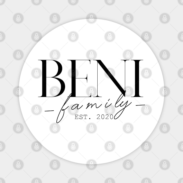 Beni Family EST. 2020, Surname, Beni Magnet by ProvidenciaryArtist